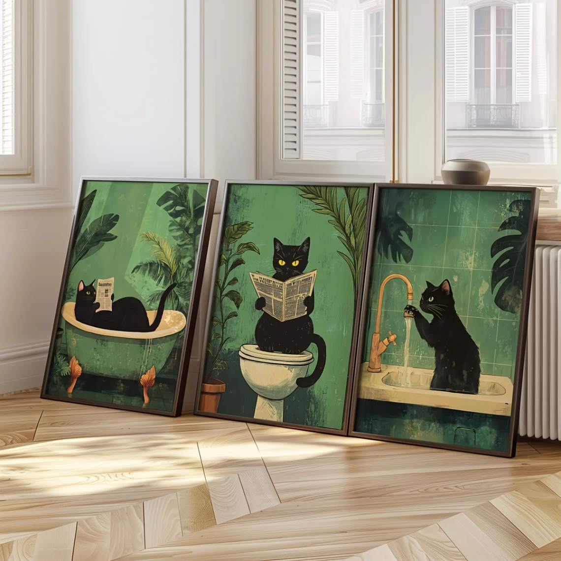 Arte de Parede Gato Negro, para quem v&ecirc; o amigo peludo como parte da familia. Sua casa te representa. Frete Gratis - Elite Comerce