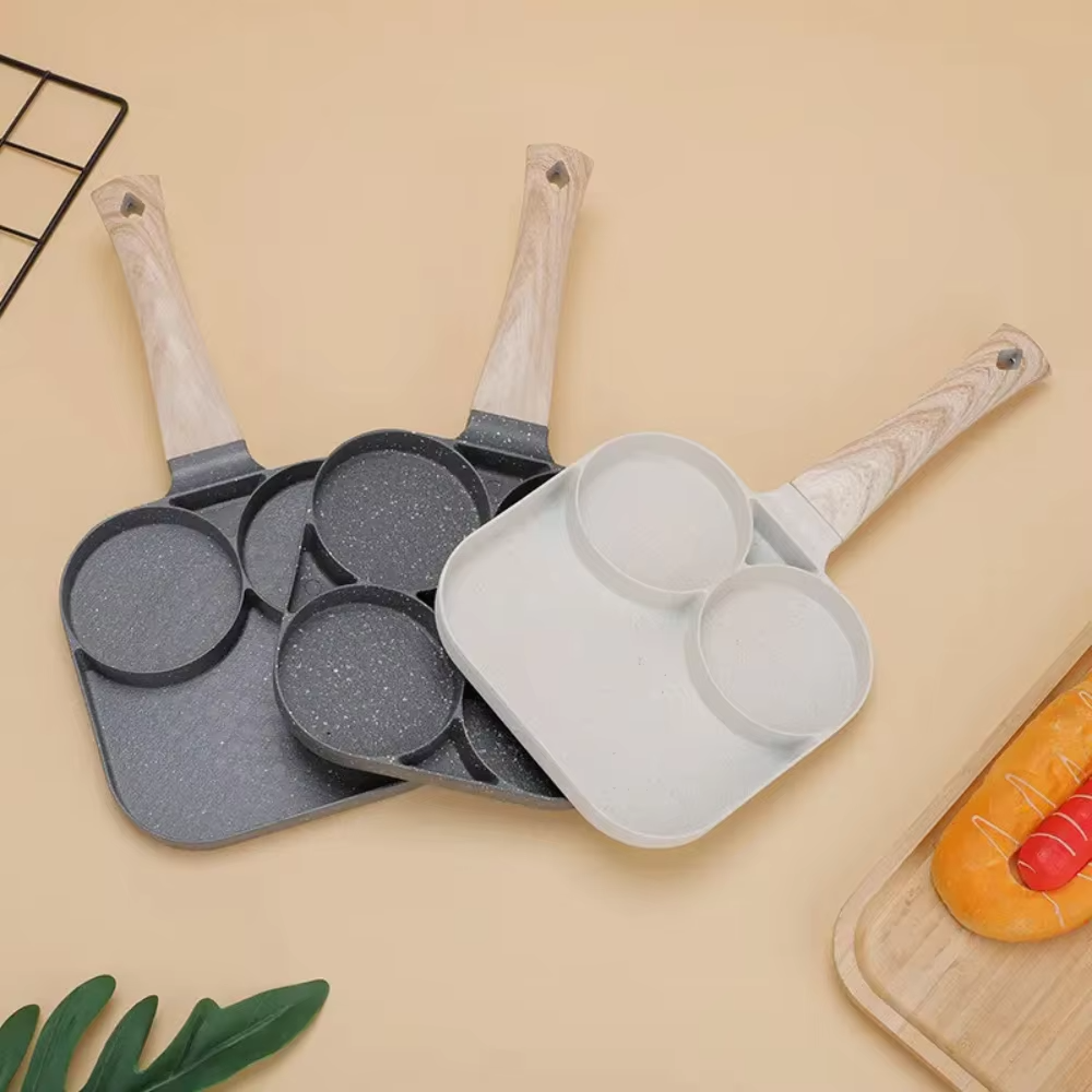 panela 4 cavidades ovos panquecas antiaderente cozinha