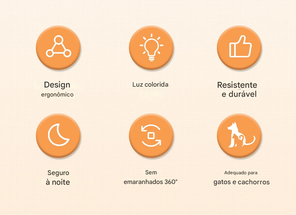 Guia retr&aacute;til - LED colorido