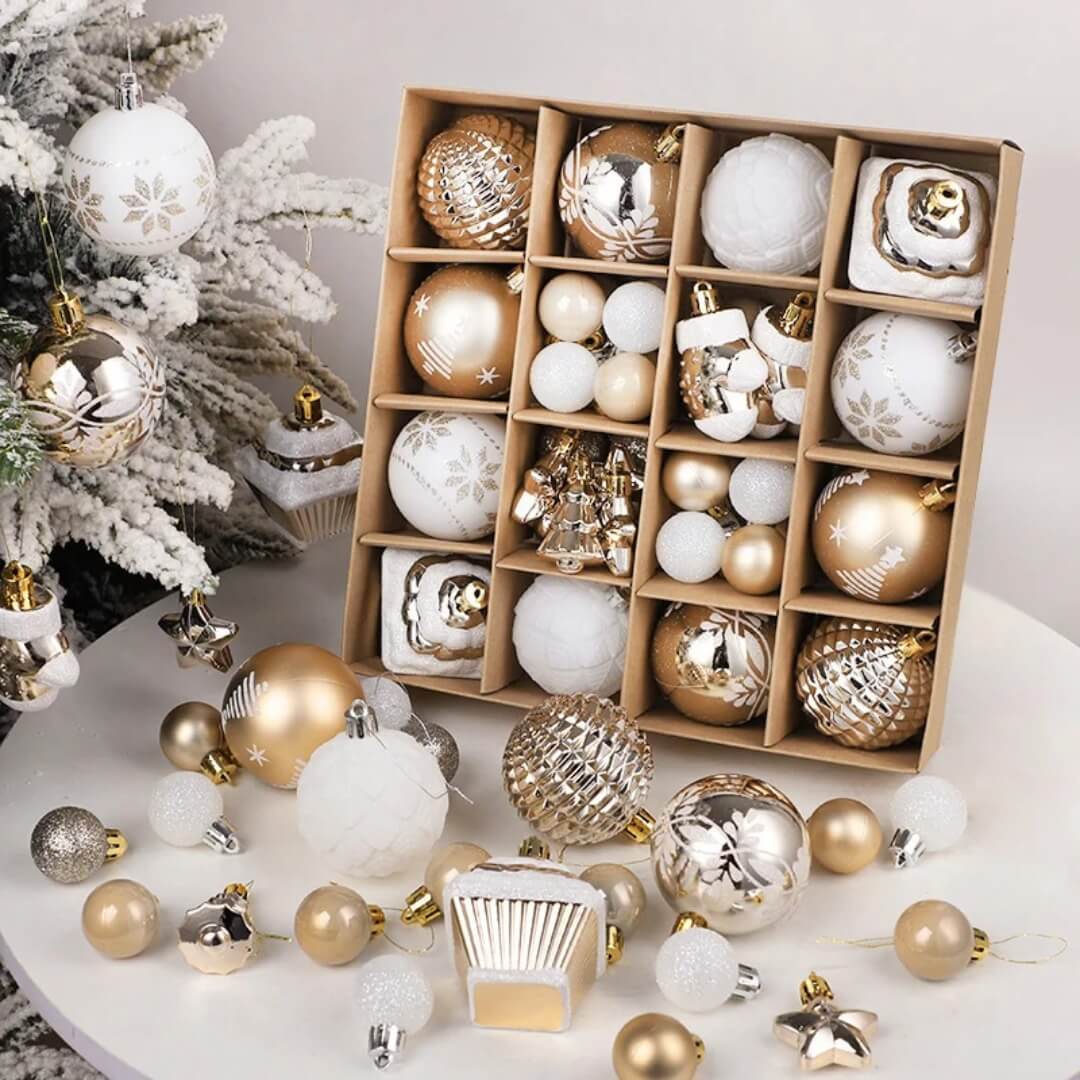 Decoração natalina 2025 com kit de bolas
