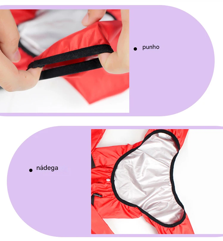 Capa de chuva vermelha para c&atilde;es grandes