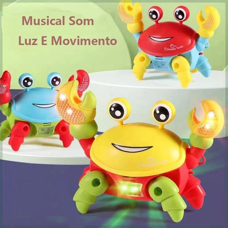 Brinquedo Caranguejo Fujão Musical Som Luz E Movimento Dança | Shopee Brasil
