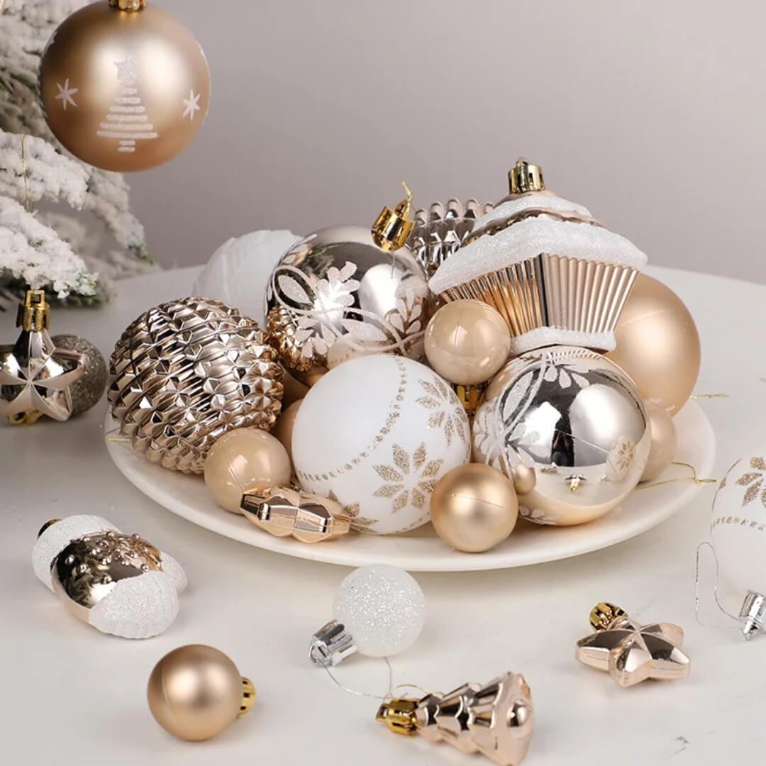 Decoração natalina 2025 com kit de bolas