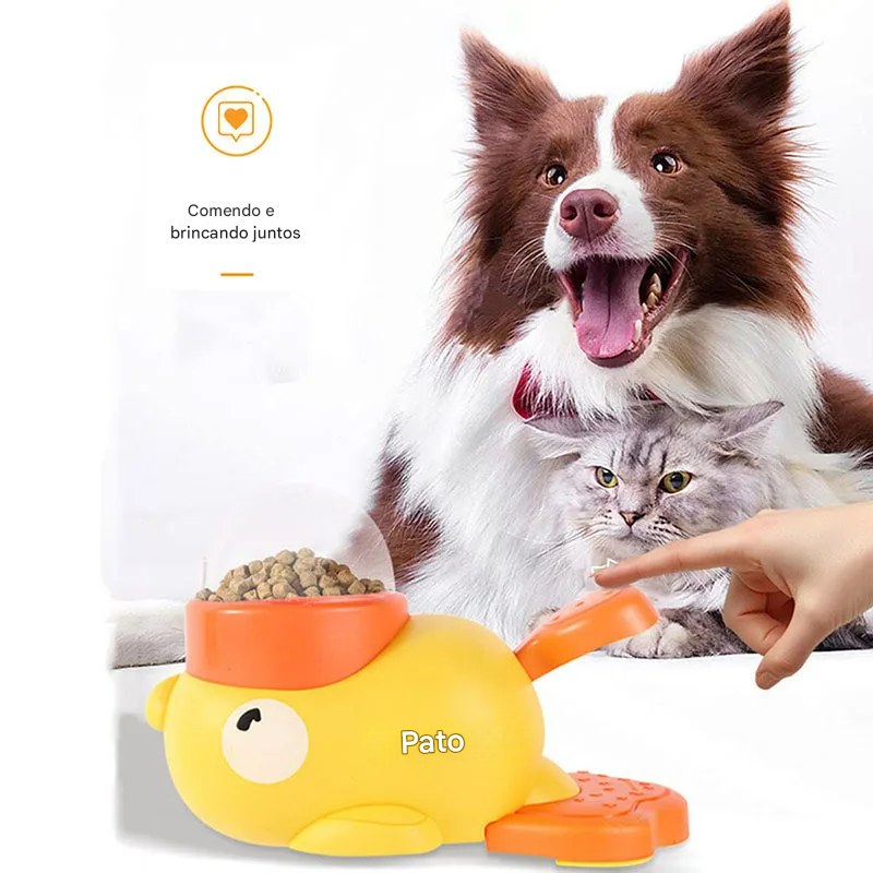 Brinquedo interativo para c&atilde;es com alavanca - funcionamento