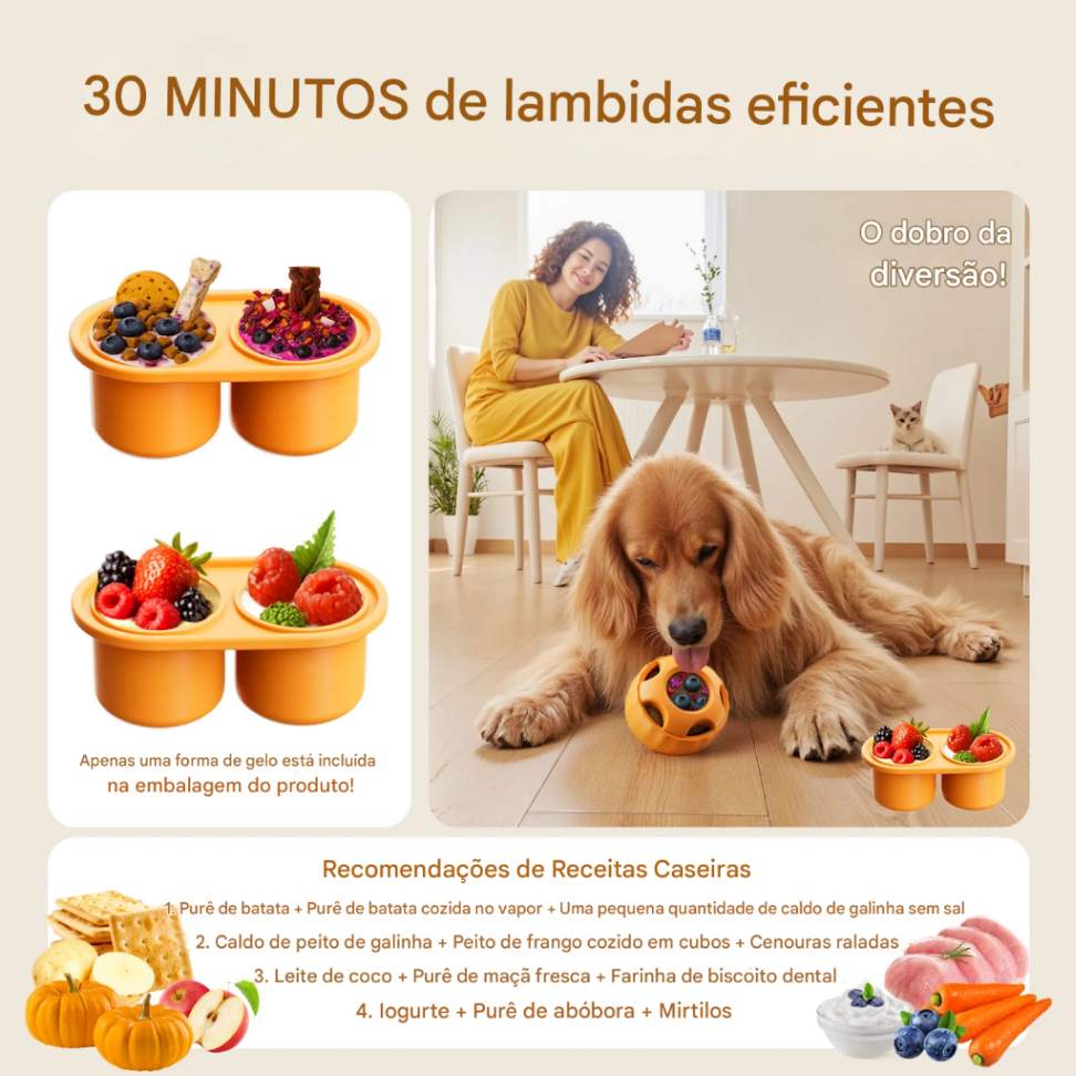 Moldes para petiscos para c&atilde;es e brinquedo de enriquecimento - composi&ccedil;&atilde;o do kit