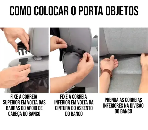 Organizador De Assento Carro Multiuso Porta Acessórios Capa