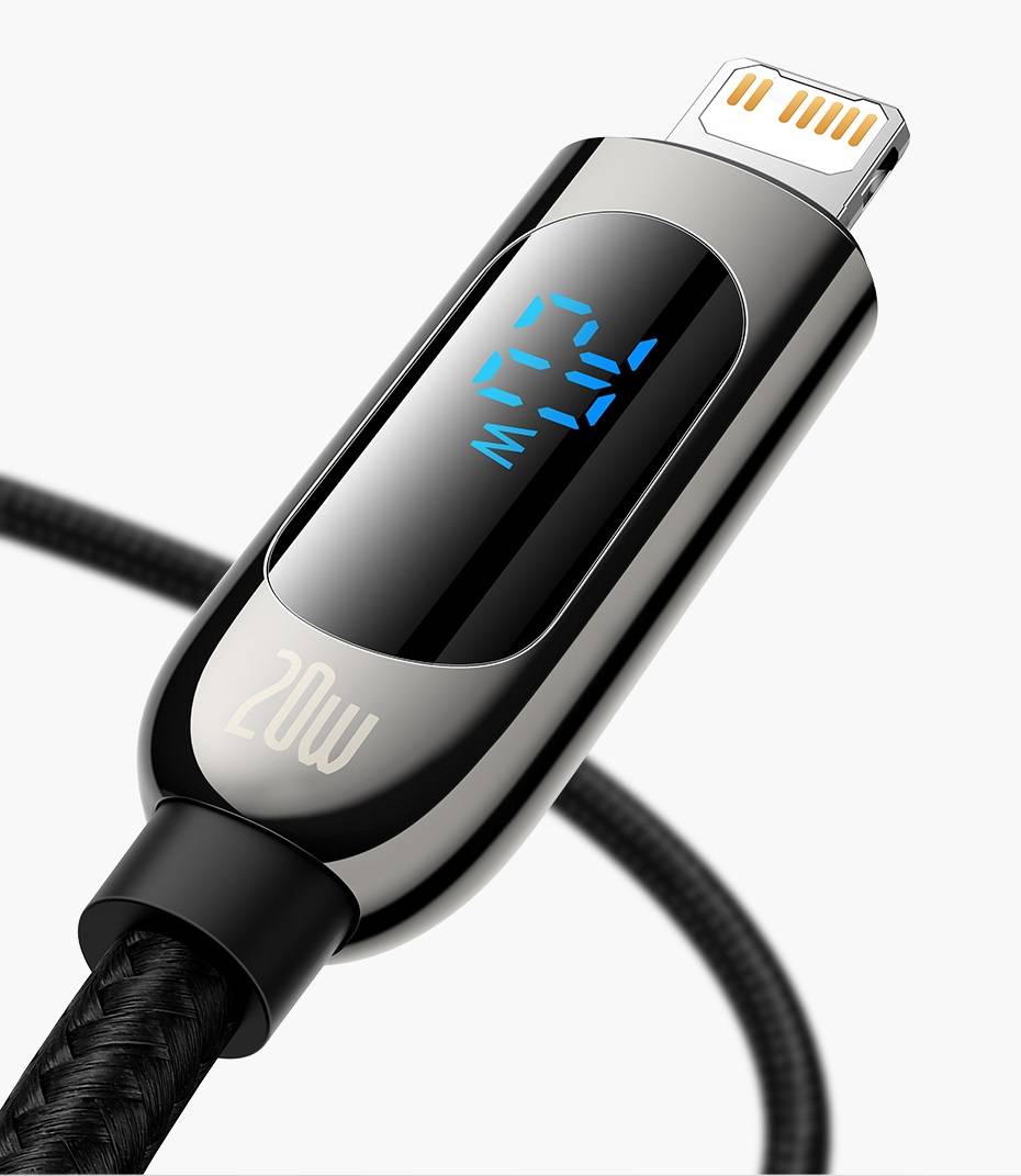 Cabo USB C PD 20W para iPhone com Display Baseus
