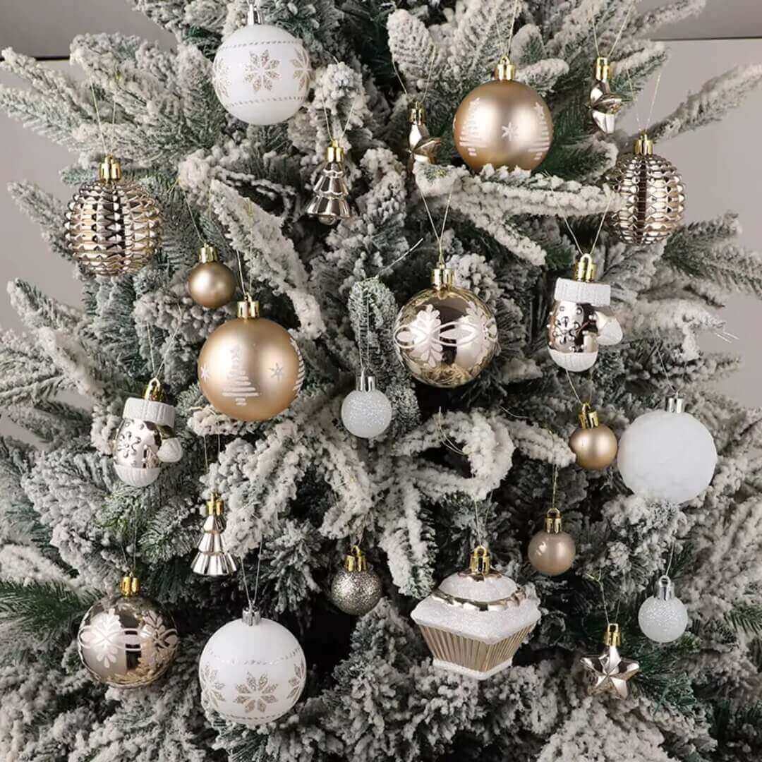 Decoração natalina 2025 com kit de bolas