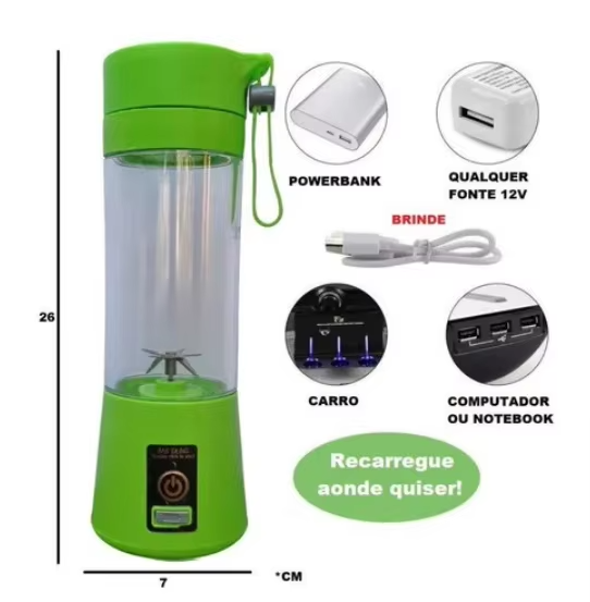 mini blender usb potente 6 laminas smoothie shake fitness