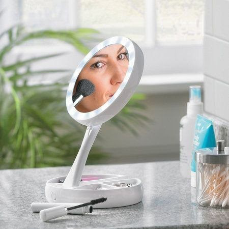 espelho de luz led dobravel aumenta 10x maquiagem portatil em Promoção na Shopee Brasil 2024