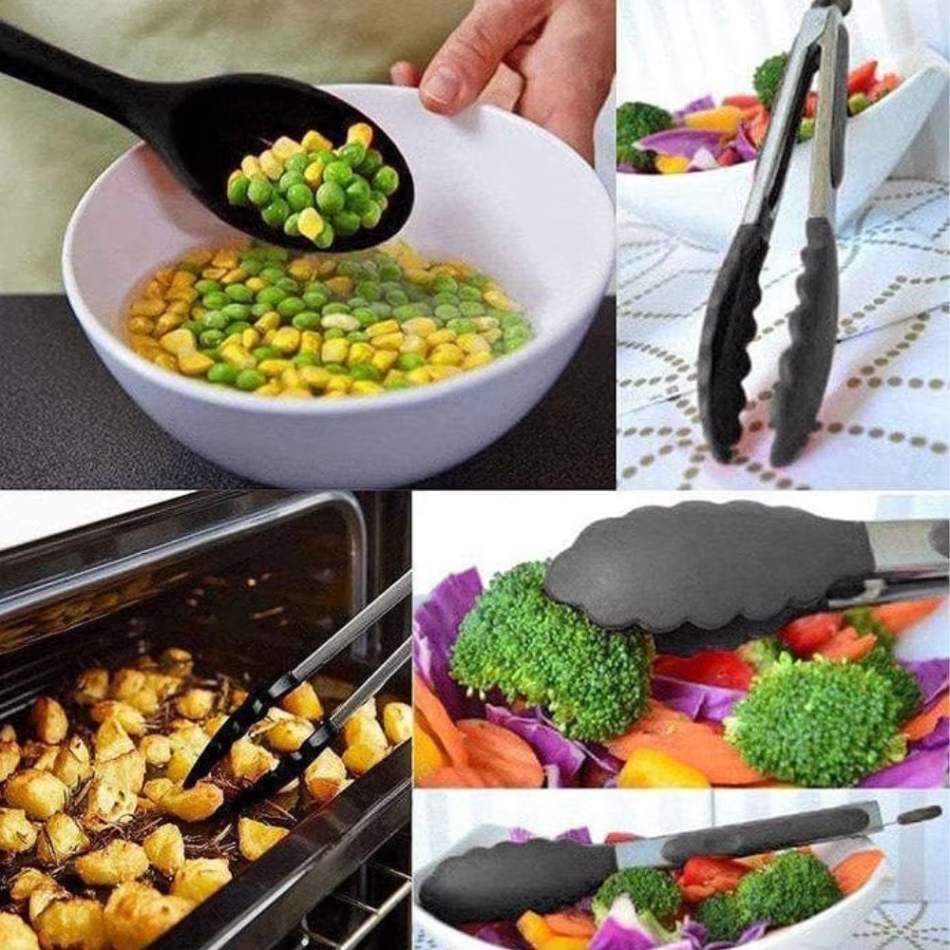 utensilios silicone cozinha antiaderente moderno completo