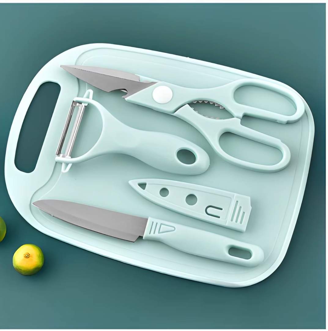 utensilios cozinha faca tesoura descascador tabua preparo alimentos