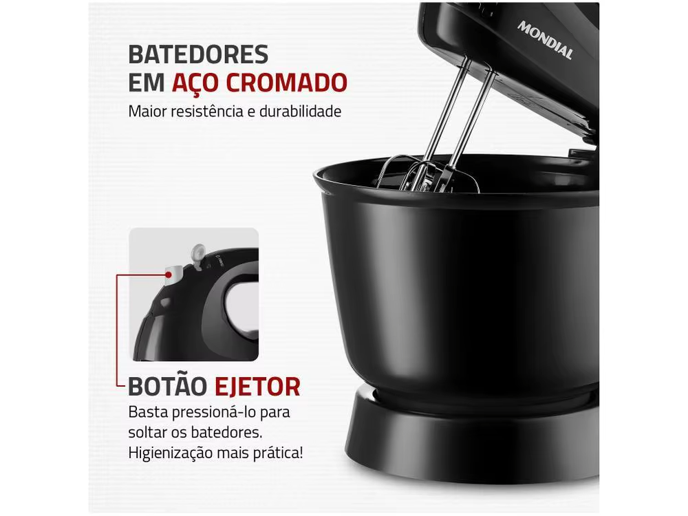 batedeira mondial pratica 400w com tigela cozinha bolo massa
