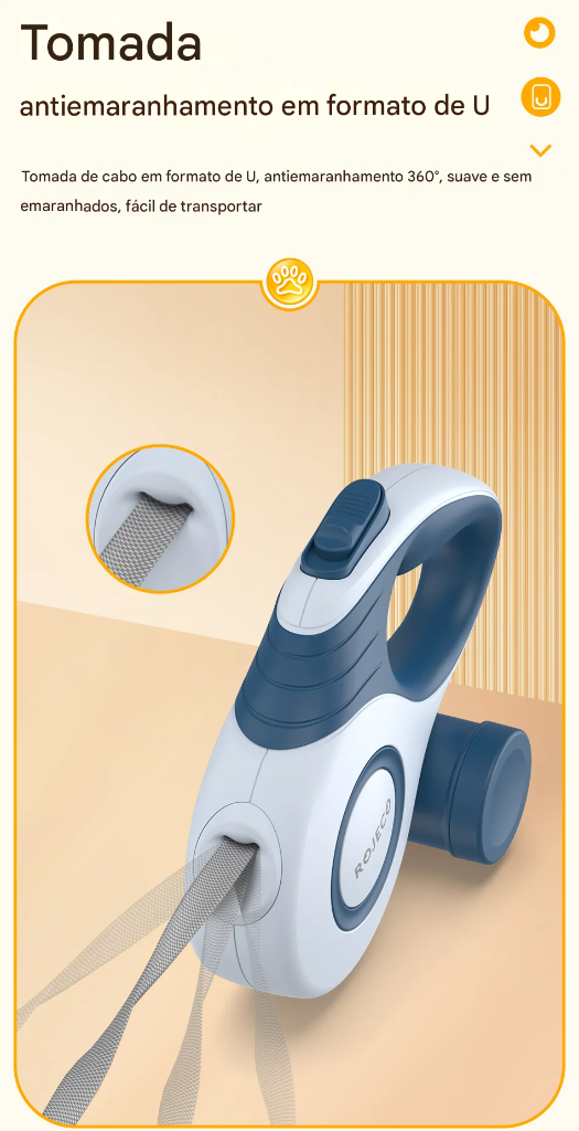 Guia retrátil ROJECO para cães pequenos e médios - imagem 4