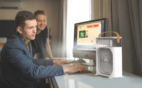 Ventilador Portátil com Umidificador de Ar