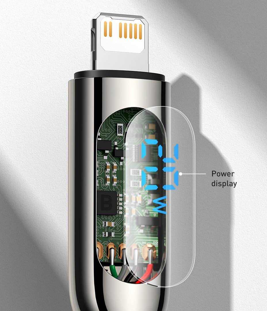 Cabo USB C PD 20W para iPhone com Display Baseus