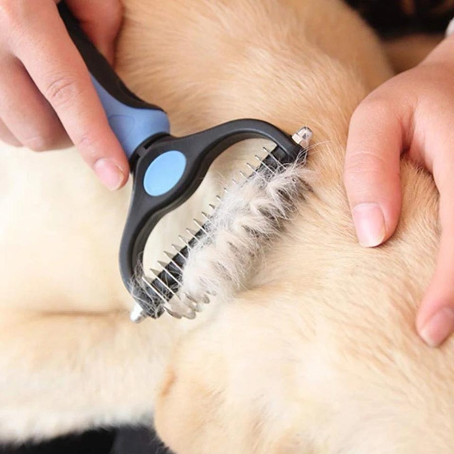 Bahwolf u002F Rake grande dois lados u002F 26 dentes PROMOÇÃO ATACADO ,OFERTA Kit Escova Desembolador Pelos Pet E Pente Aço Petshop - Essência Brasileira