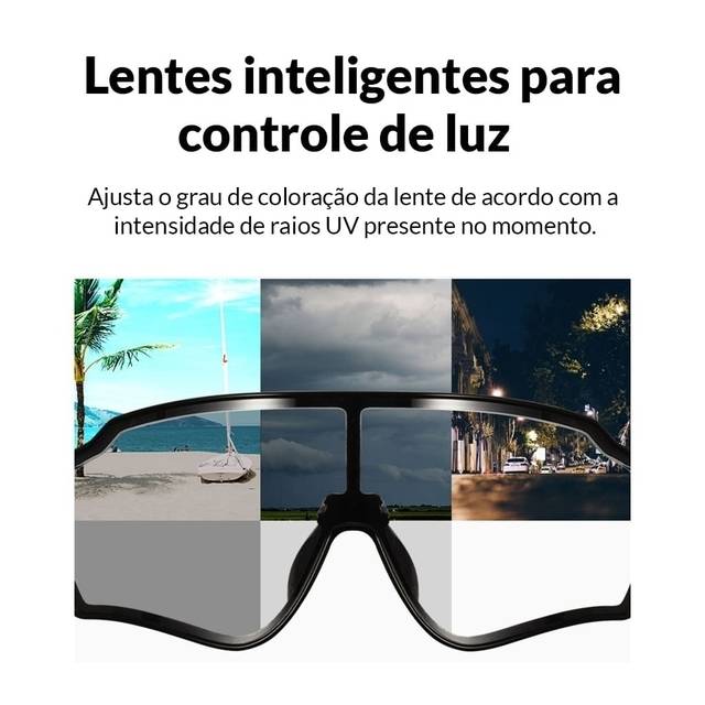 Óculos para Ciclismo Profissional Fotocrômico Rockbros