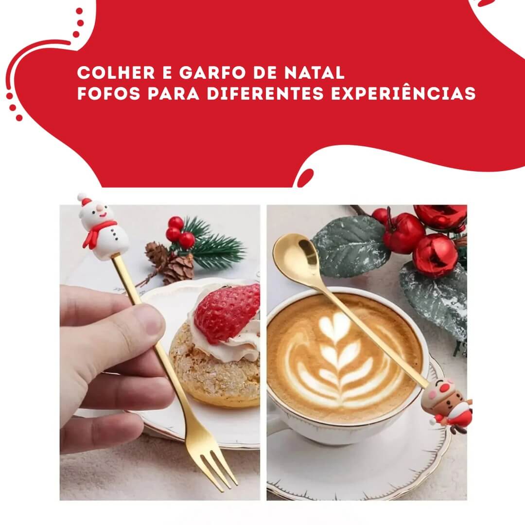 Conjunto de talheres dourados - aço inoxidável