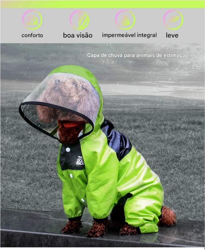 Capa de chuva The Dog Face verde