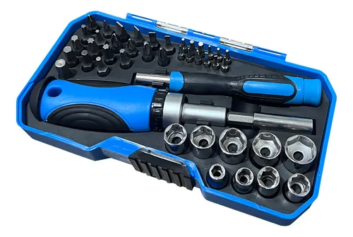 Jogo Chave Fenda Catracada Bits Soquetes Sextavado Kit 41 Pç