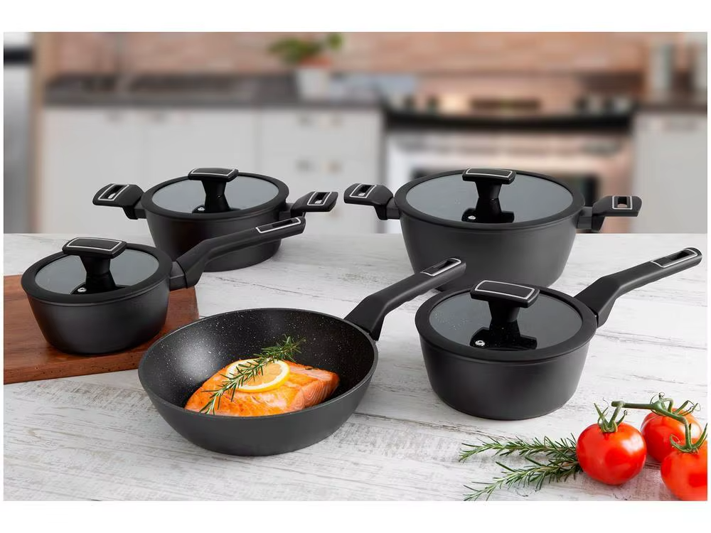 jogo de panelas brinox ceramic life antiaderente ceramico cozinha