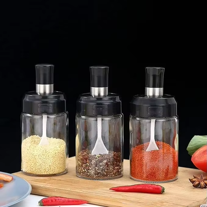 pote vidro temperos colher sal açucar porta condimentos cozinha