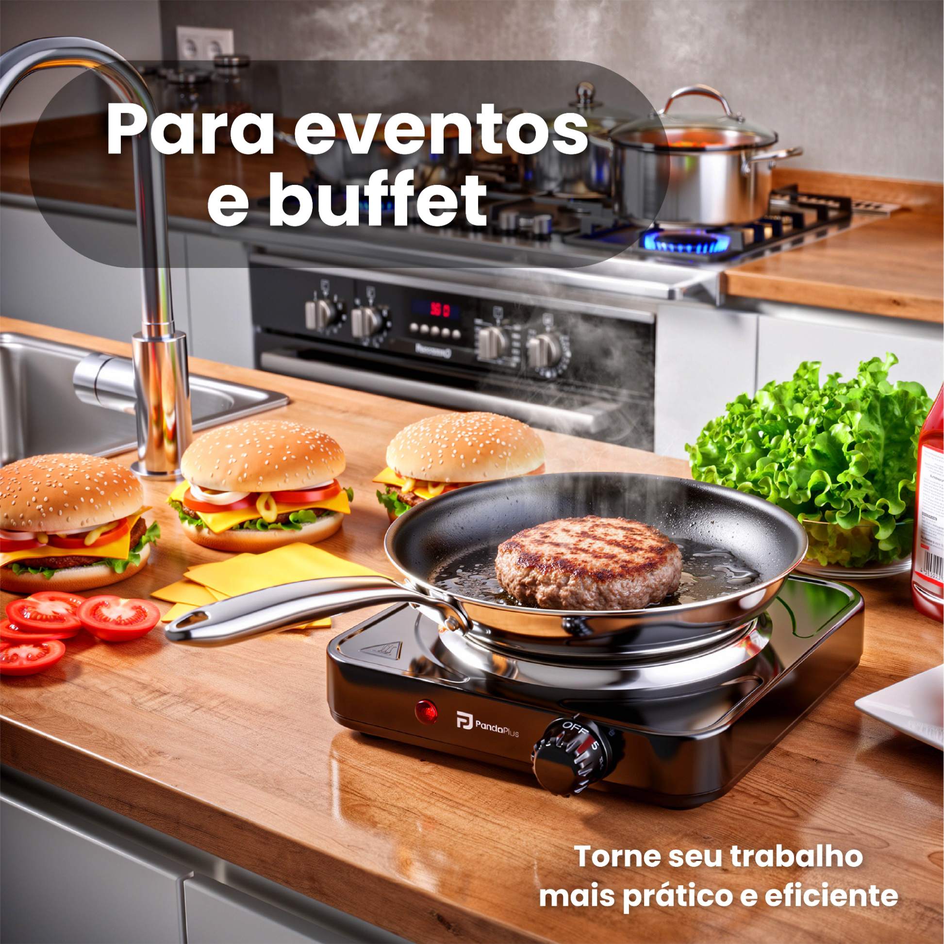 cooktop eletrico portatil 1 boca 1000w compacto cozinha