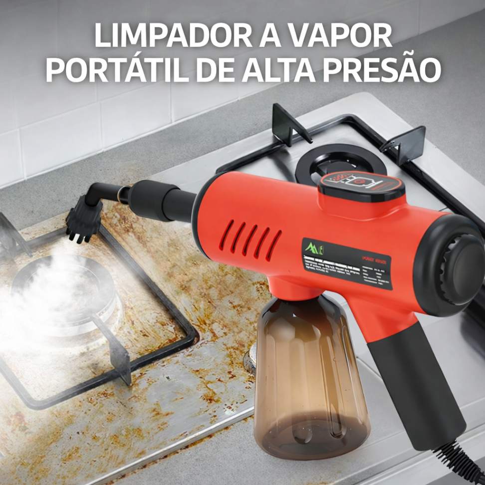 Limpador a Vapor Portátil de Alta Pressão 1200W
