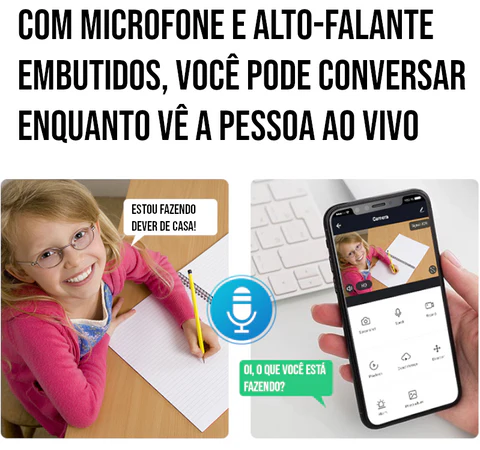Câmera de Segurança IP 3 Antenas Wireless Sem Fio WI-FI HD