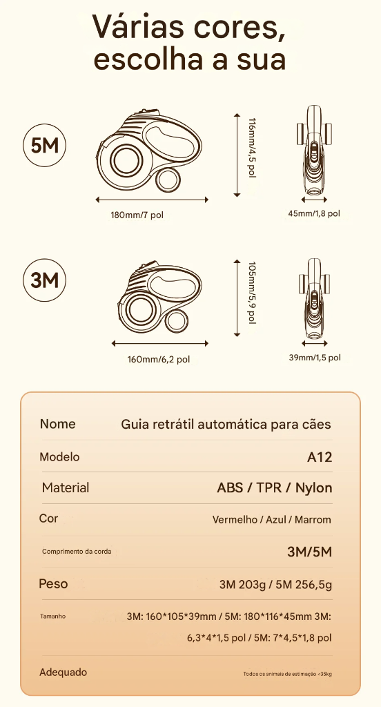 Guia retrátil em nylon ROJECO - imagem 10