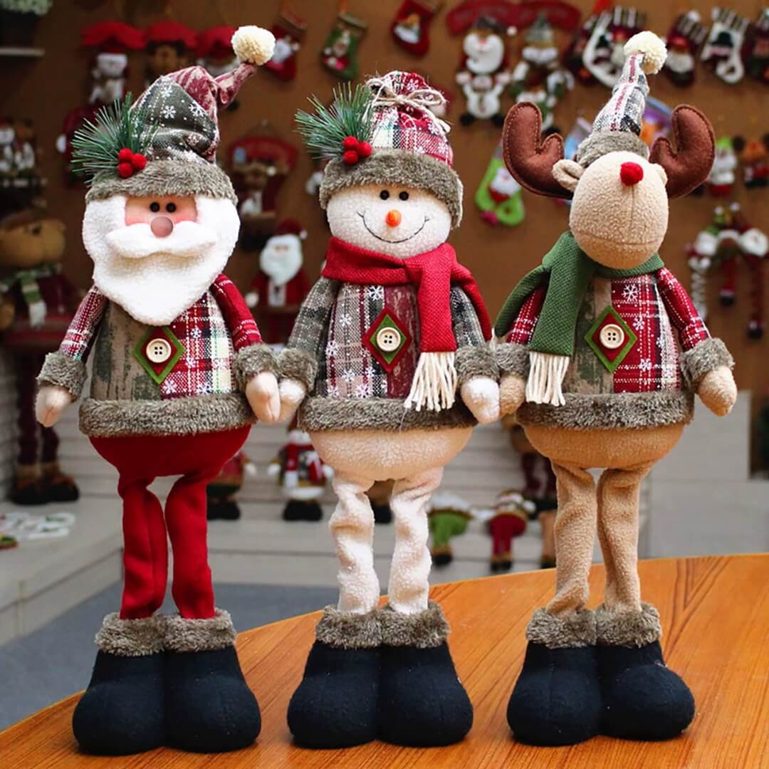 Kit 3 peças natalinas para decoração de Natal