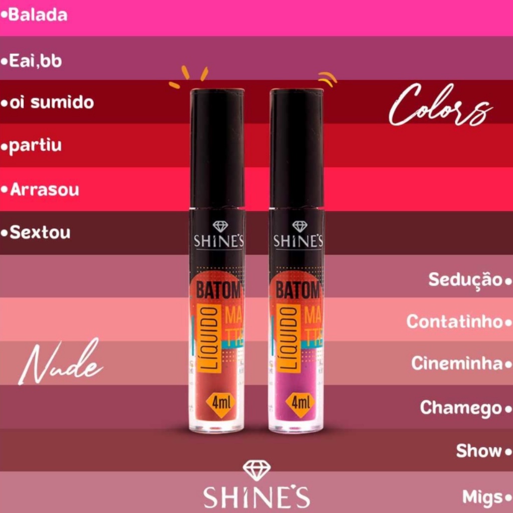 Batom Líquido Matte SHINE'S (TEP2V7AZK)
