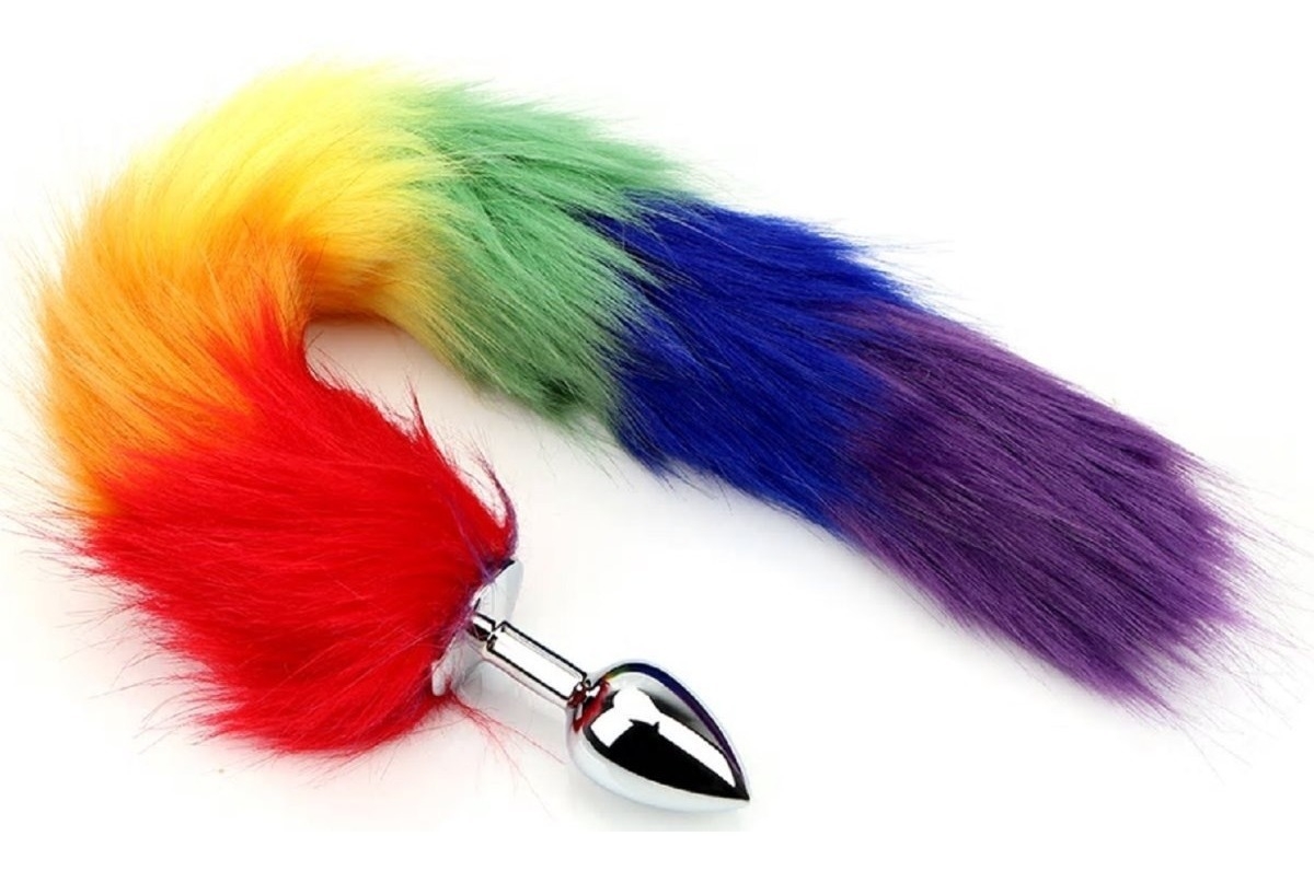 Plug Anal Rabo de Raposa Tamanho P - Colorido (001372)