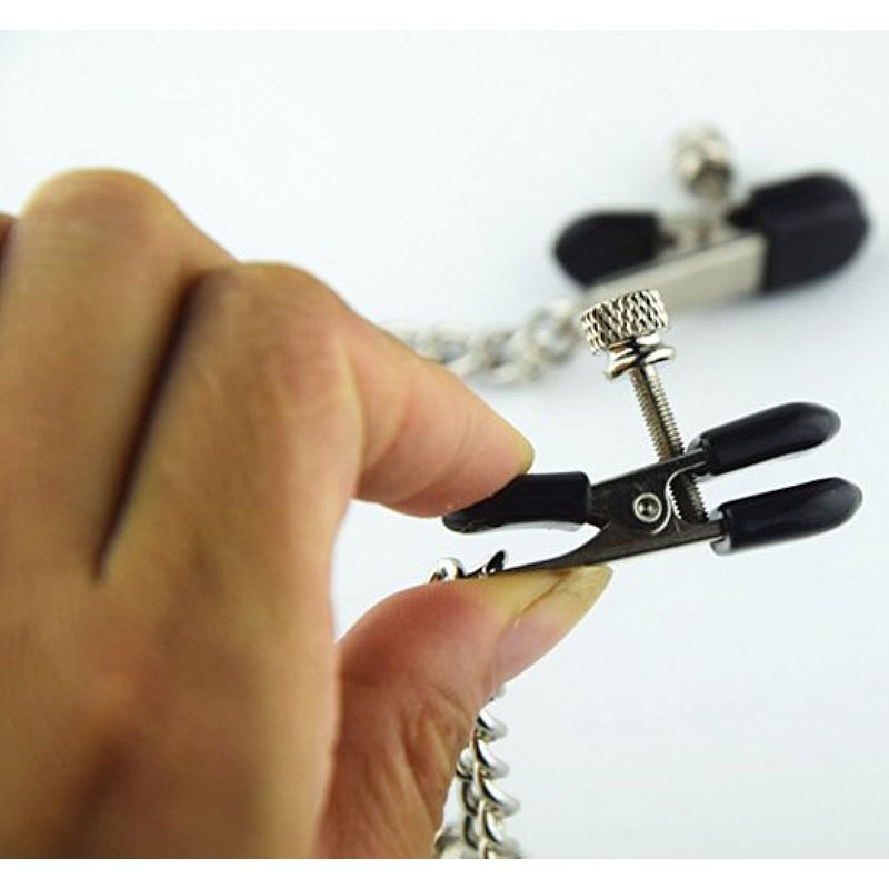 Grampos em Metal para Mamilo com Corrente (00902)