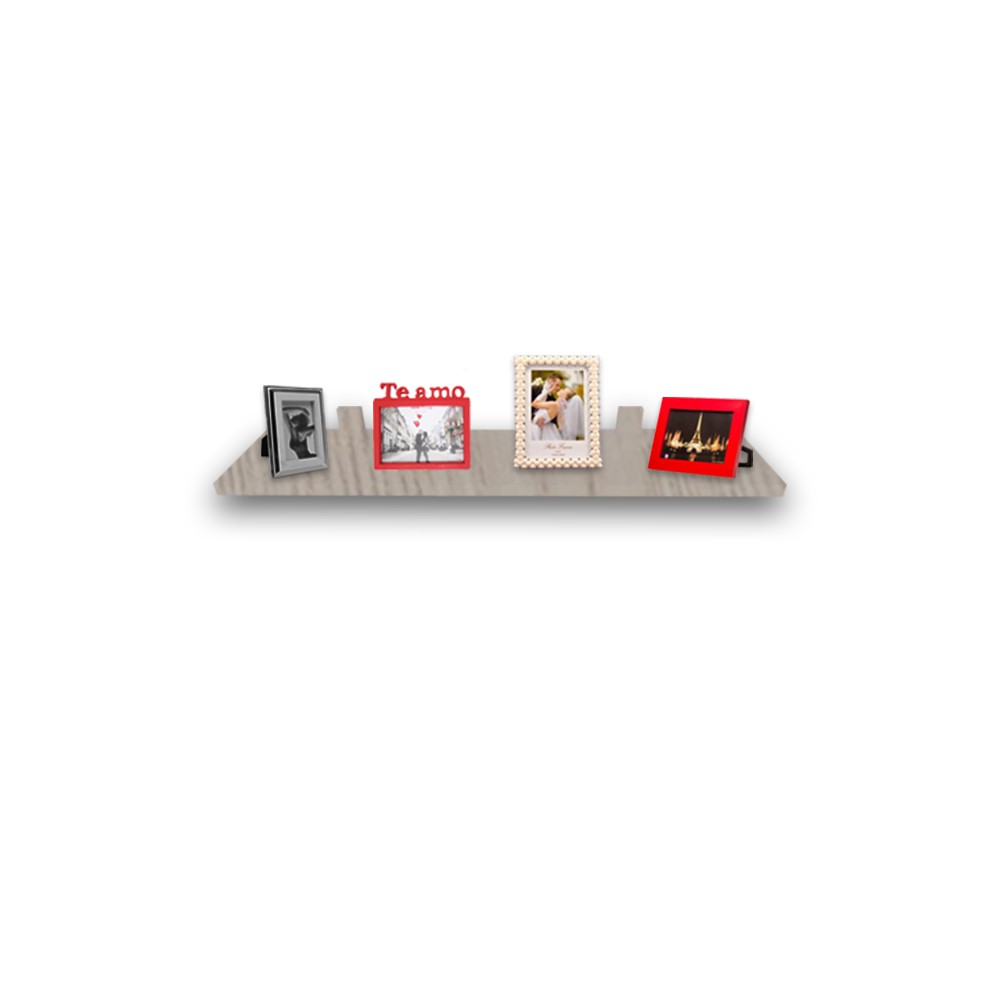 Prateleira Simples 70x15 cm Com Suporte Em Mdf Madeirado (63214)