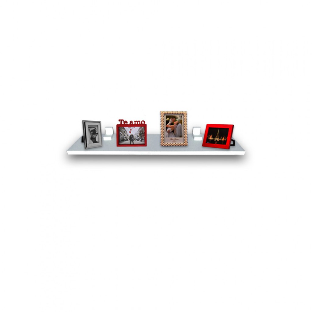 Prateleira Simples 50x20cm Com Borda Em Mdf Branco (74138)