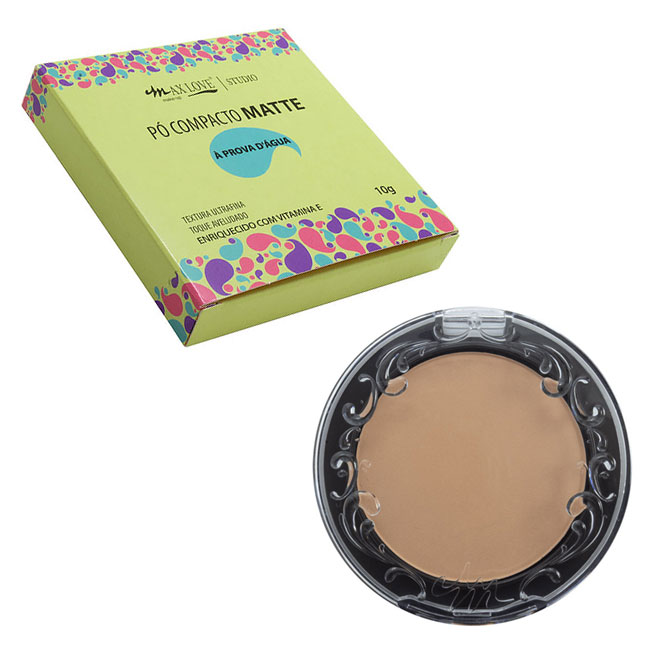 Pó Compacto Matte Á Prova D'agua 206 a 211 Max Love (ML47021)