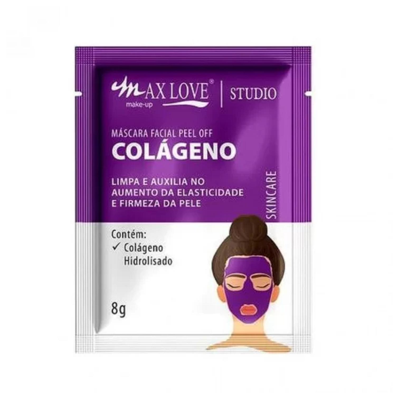 Máscara Facial Peel Off Colágeno Max Love Sachê 8g (1290127)