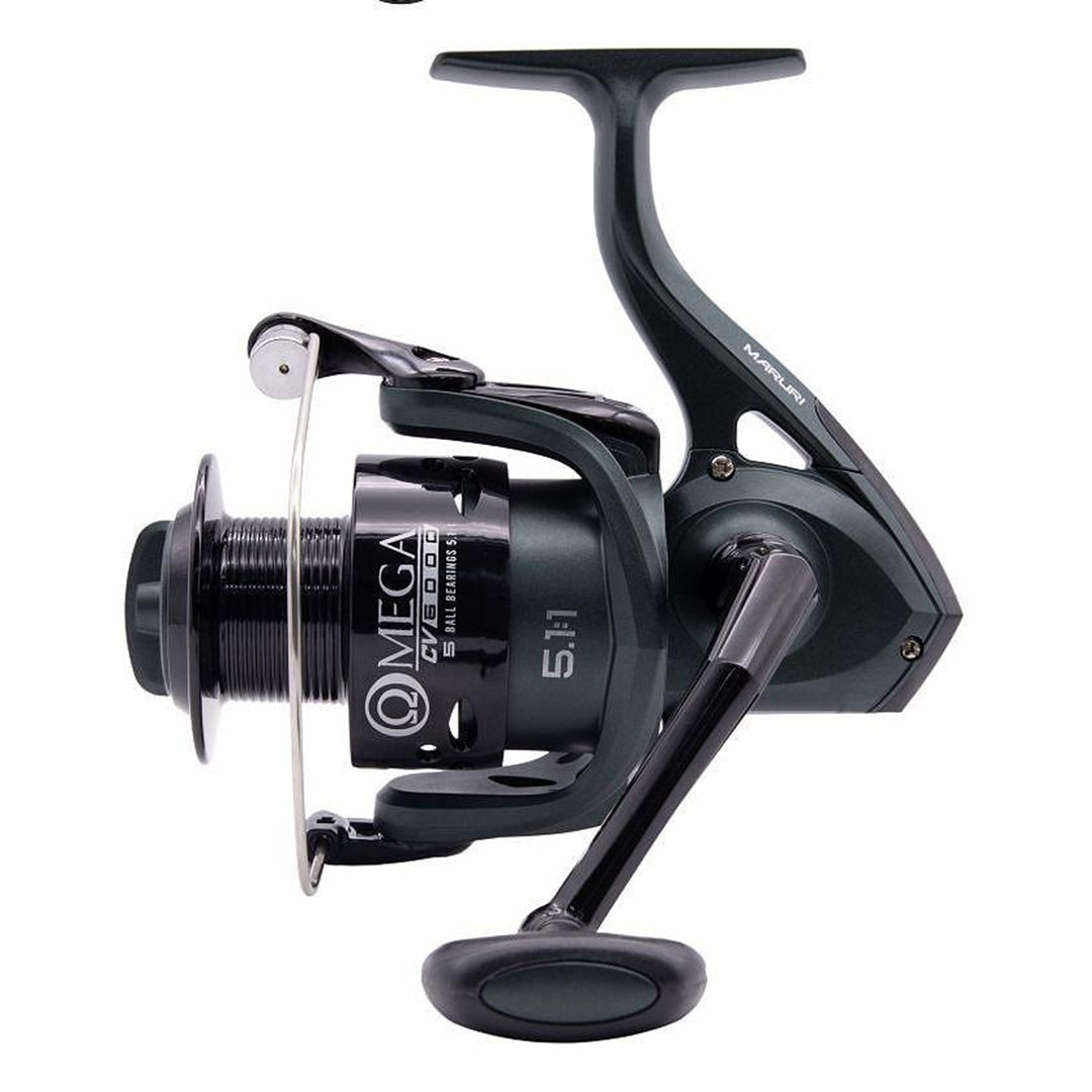 MOLINETE OMEGA 5000 COM 5 ROLAMENTOS MARURI DRAG 9 KG COR:Preto (12536)