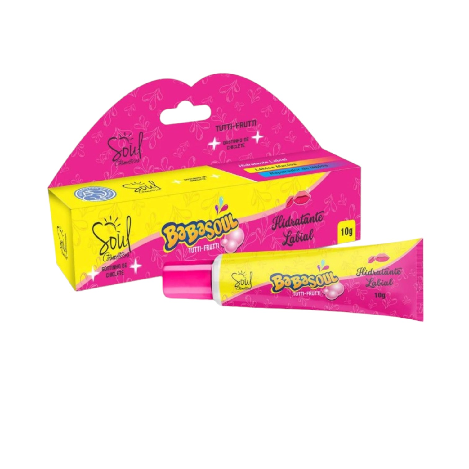 Hidratante Labial Gostinho de Chiclete Tutti-Frutti Babasoul Soul Cosméticos (0719)