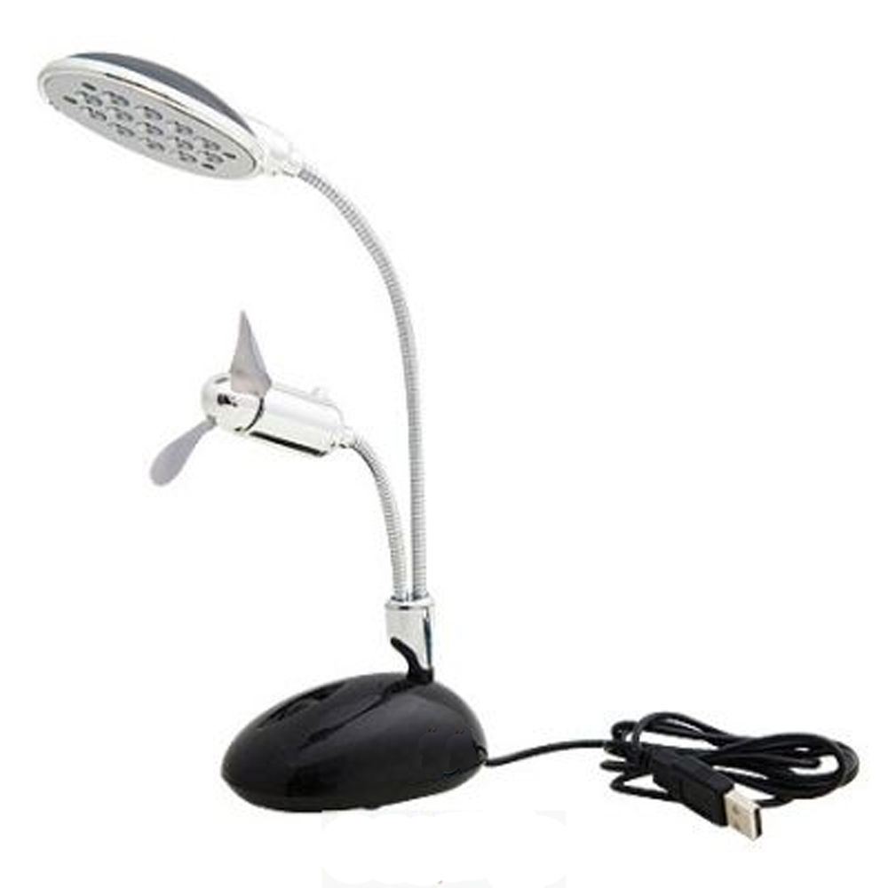 Luminária de Mesa LED com Ventilador USB (10857)