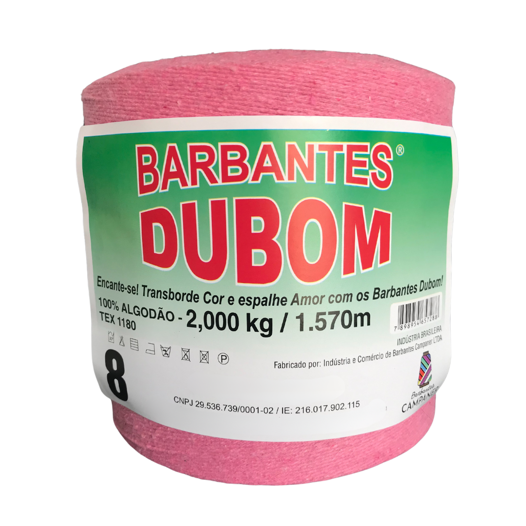 Barbante Dubom Rosa Escuro - 2 Kg - Fio 8 - 1570m (1239)