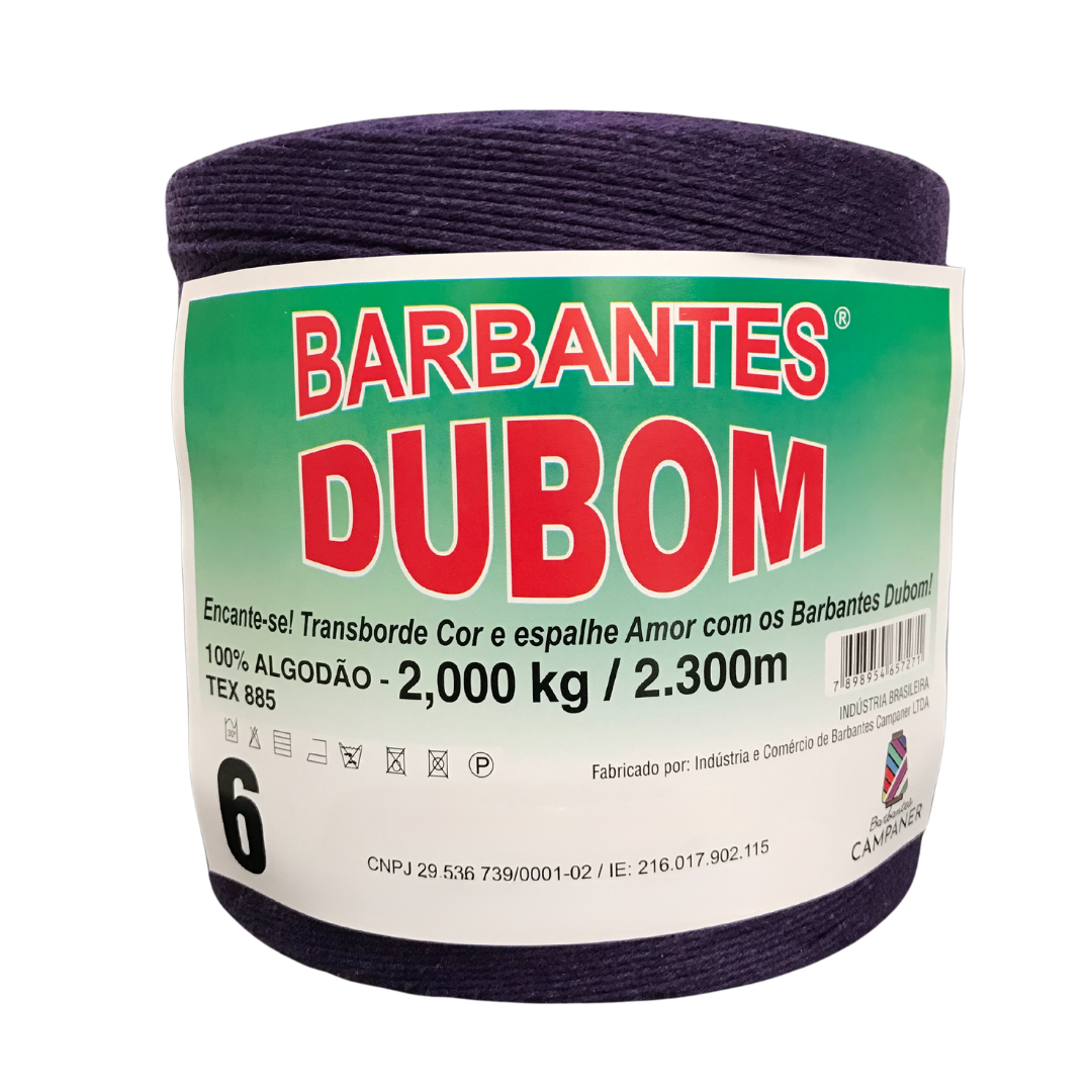 Barbante Dubom Roxo - 2 Kg - Fio 6 - 2300m (1216)