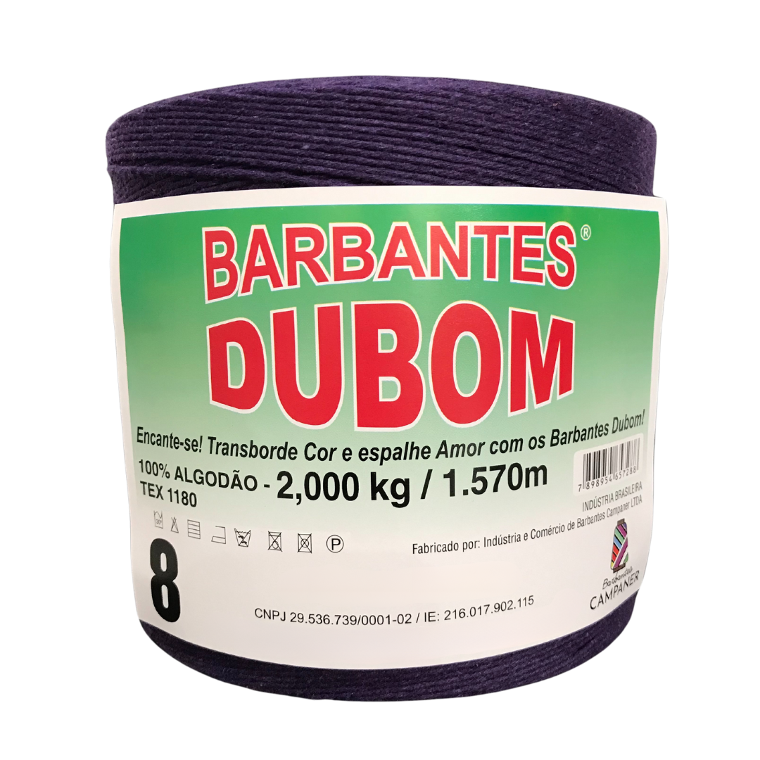 Barbante Dubom Roxo - 2 Kg - Fio 8 - 1570m (1247)