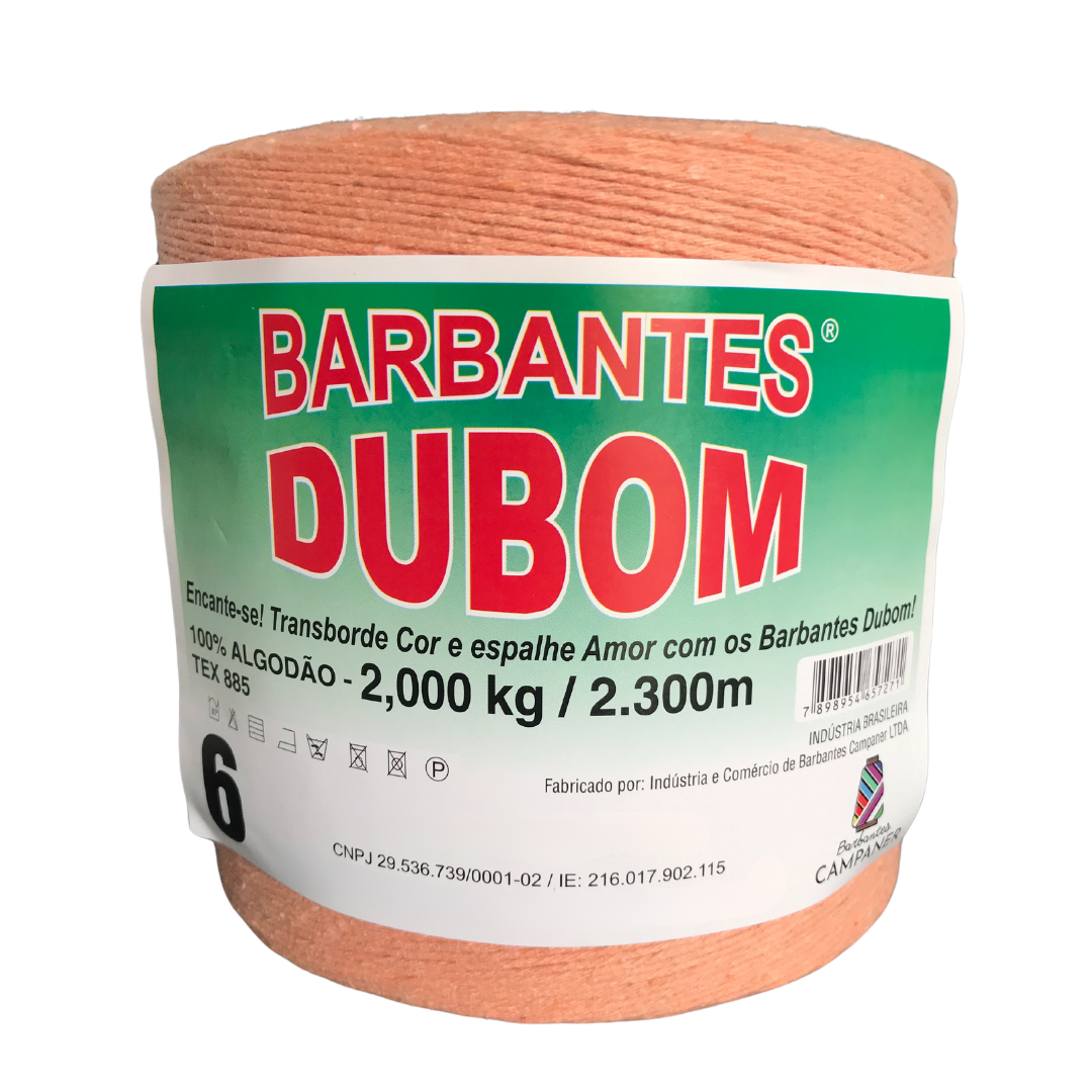 Barbante Dubom Salmão - 2 Kg - Fio 6 - 2300m (1207)