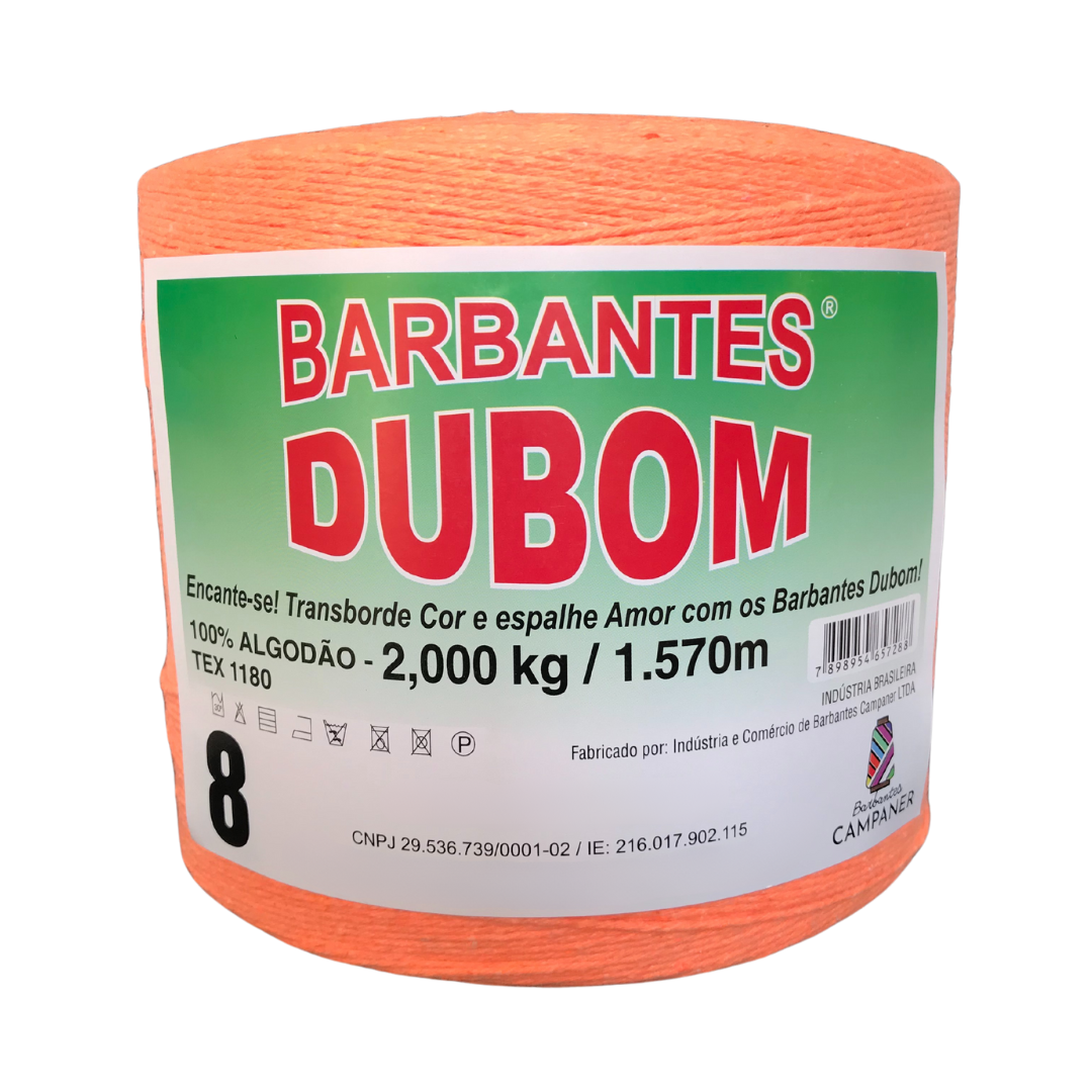 Barbante Dubom Salmão Neon - 2 Kg - Fo 8 - 1570m (1918)