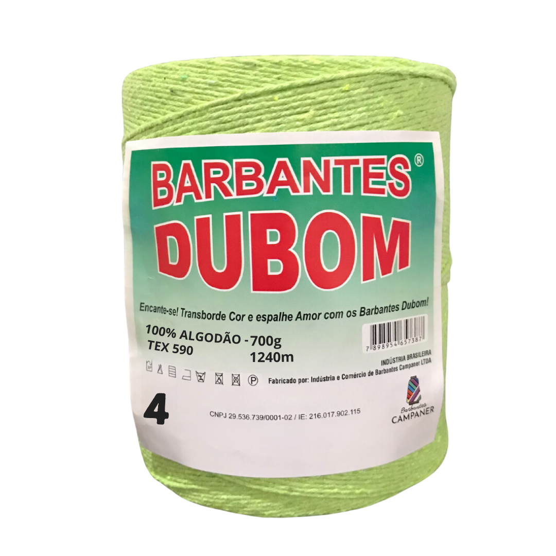 Barbante Dubom Uva Verde - 700 Gr - Fio 4 - 1240m (1389)