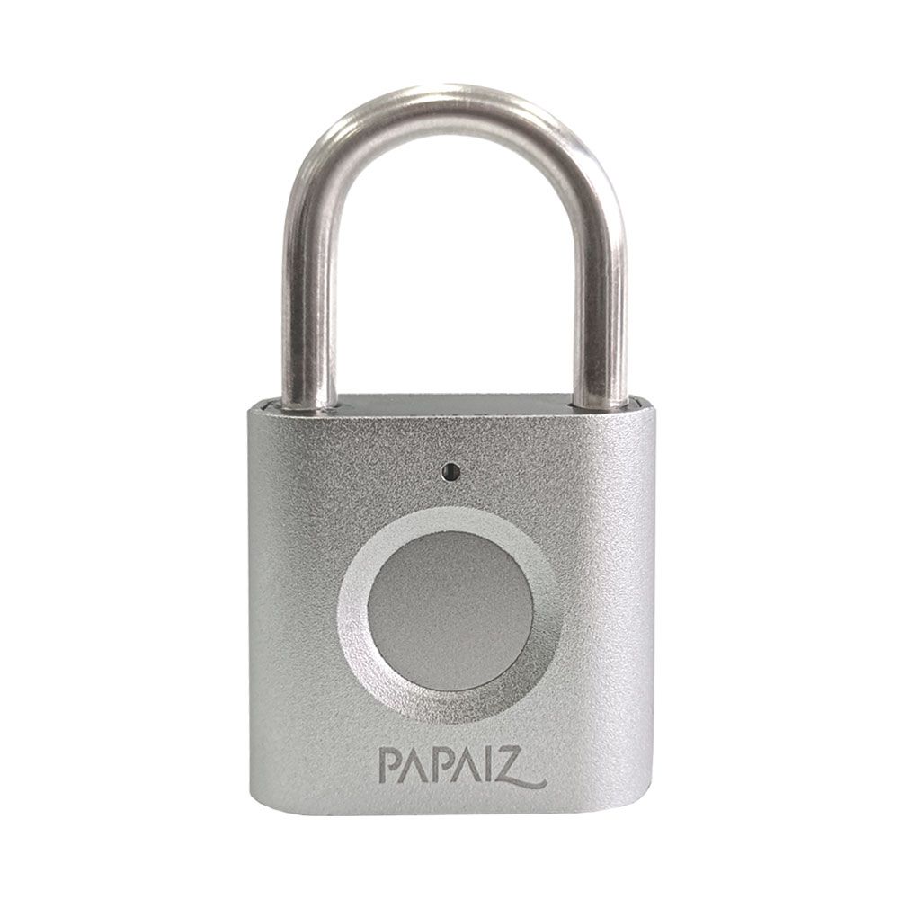 Cadeado Digital com Biometria 30mm Prata CF30 Papaiz (0115000CXPT)