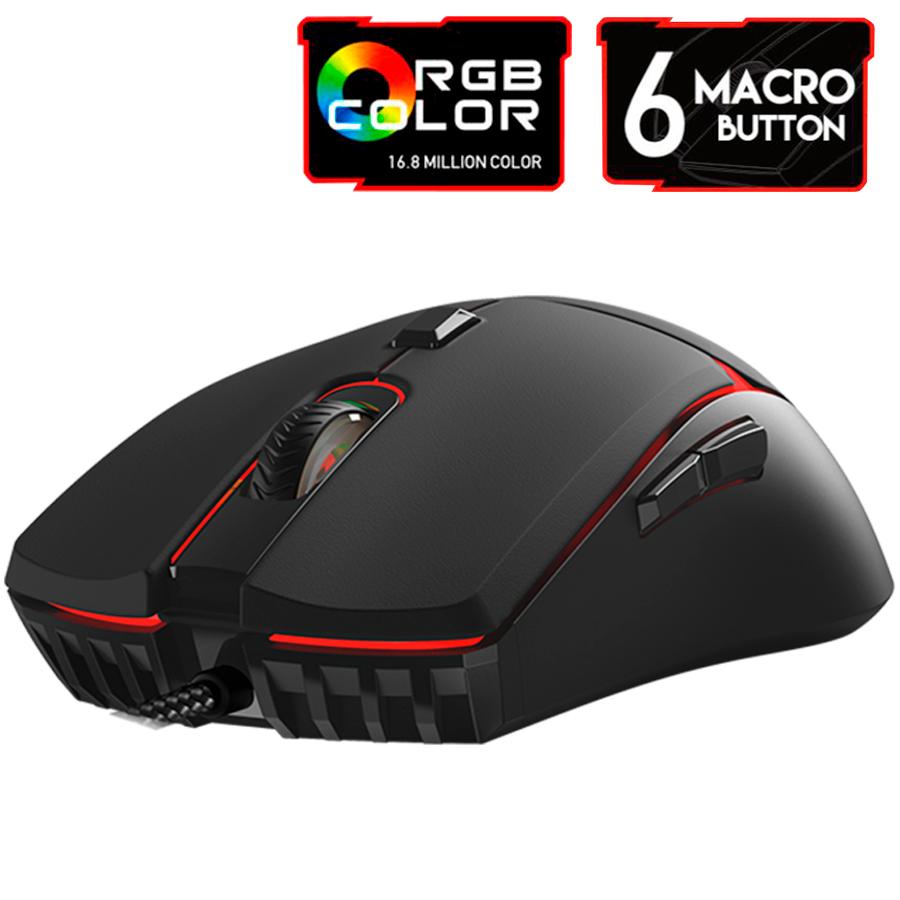 Mouse Gamer Jogo Macro Crypto VX7 Fantech 8000DPI 6 Botões (2642980)